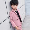 Internet celebrity Boys' two-piece suits Blazer Set. - Pink