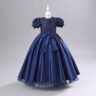 Princess skirt puffy dress for  festival birthday. - Blue