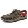 men's outdoor beach shoes personality strap trendy camouflage couple trend - Olive Brown
