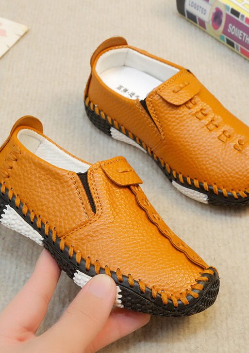 Popular trending non-slip soft-soled Children's Leather Shoes