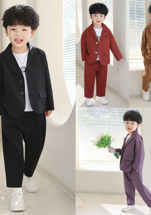 Children's casual suits, Korean-style boys' small suits, children's clothing 3 pieces set