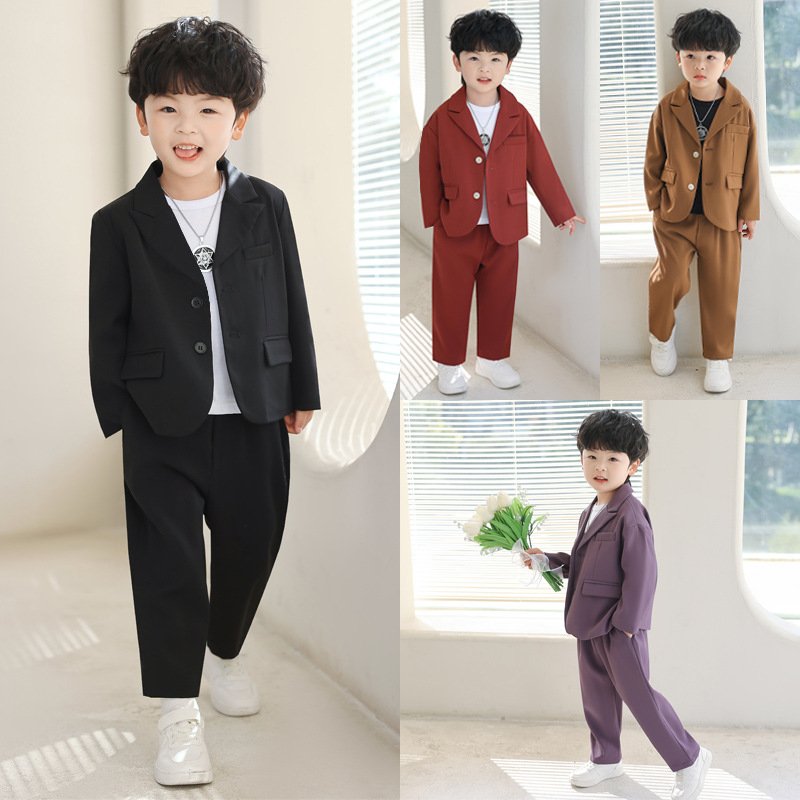 Children's casual suits, Korean-style boys' small suits, children's clothing 3 pieces set