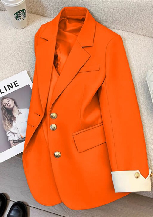 Korean style Casual suit jacket for women 2025