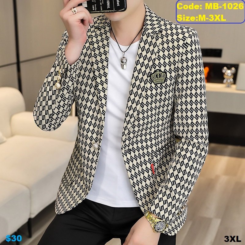Premium Men’s Classic Wool Blend Blazer - Image 1