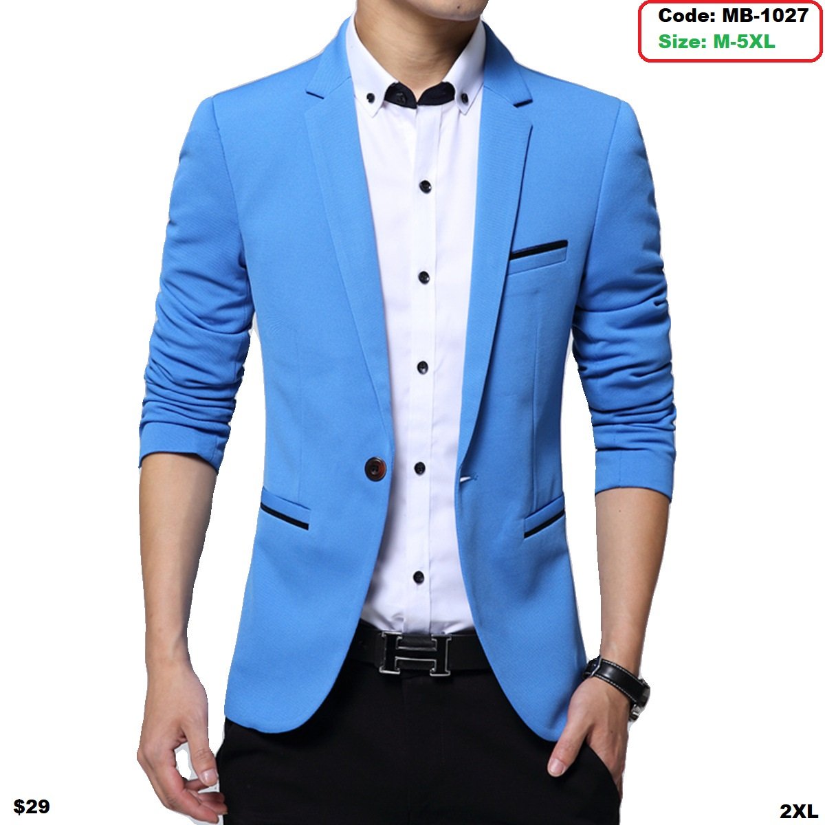 Premium Men’s Classic Wool Blend Blazer