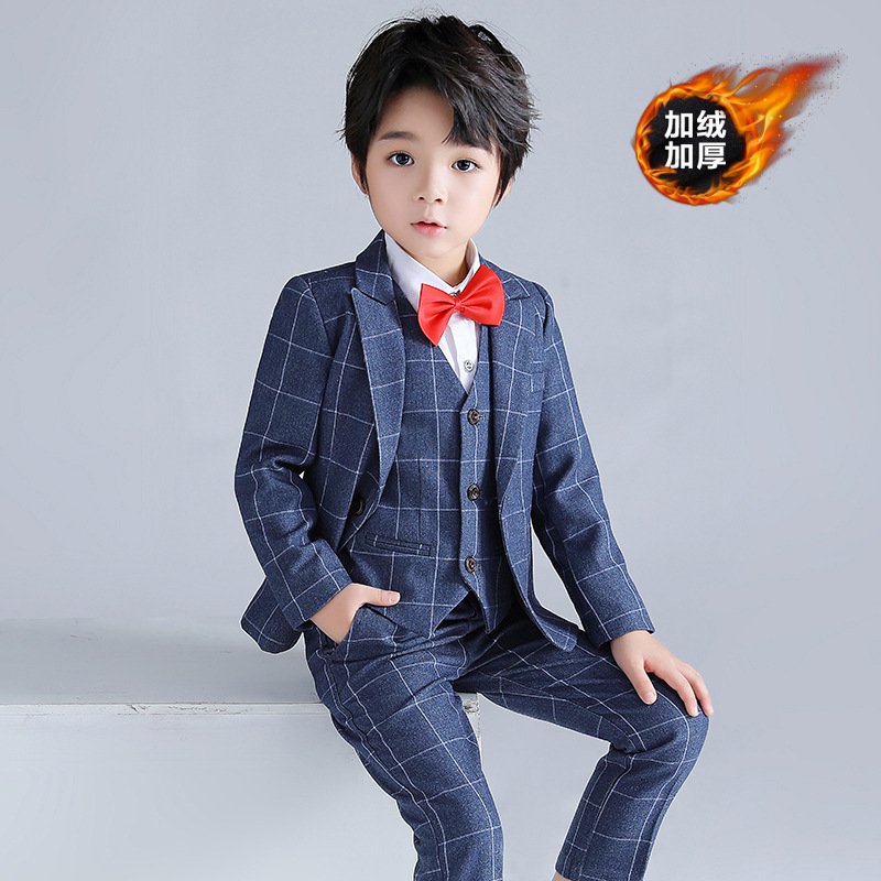 Children's small suit autumn and winter new stylish Blazer 5 pieces Set - Image 4