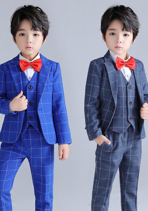 Children's small suit autumn and winter new stylish Blazer 5 pieces Set