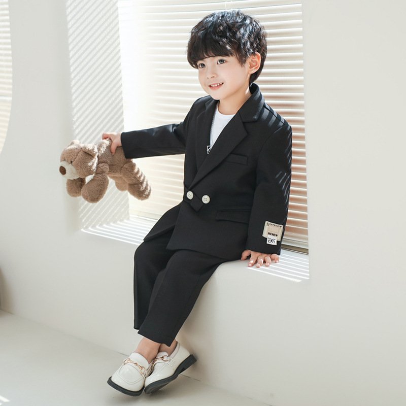children's casual suits, British style handsome suits for boys two pieces set - Image 1