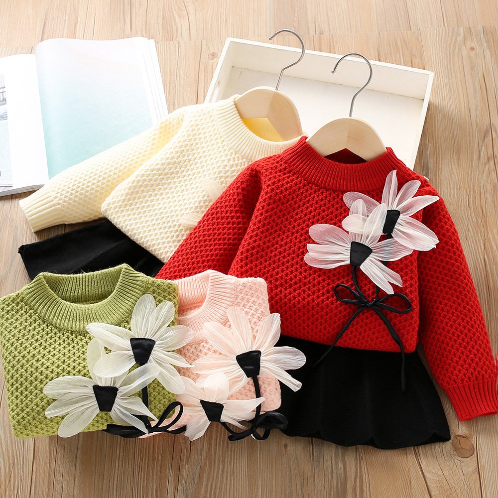 Baby girl long-sleeved skirt princess children's two-piece suit trendy