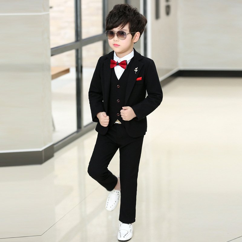 New Korean children's clothing for spring and autumn, small three-piece suits, - Image 1