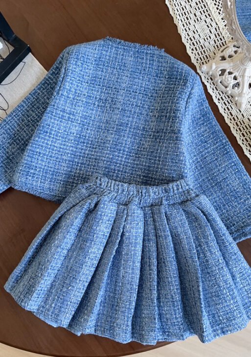 Girls'new fashion jacket skirt two-piece suit Chanel style skirt suit 2025.