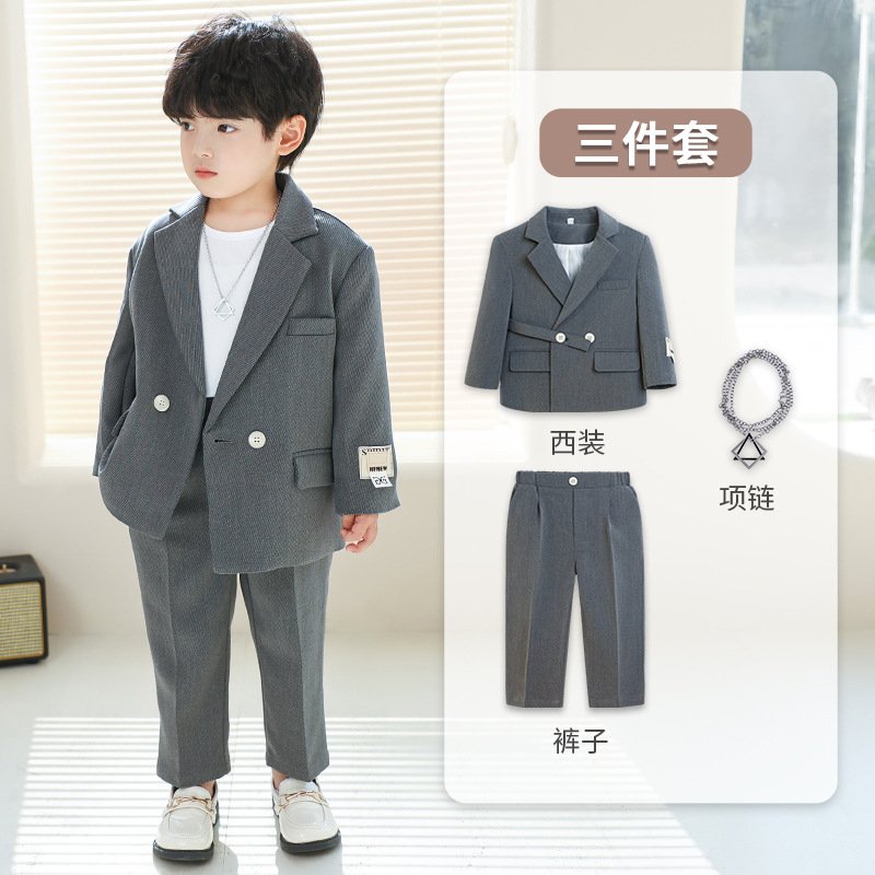 children's casual suits, British style handsome suits for boys two pieces set - Image 3
