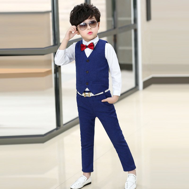 New Korean children's clothing for spring and autumn, small three-piece suits, - Image 4