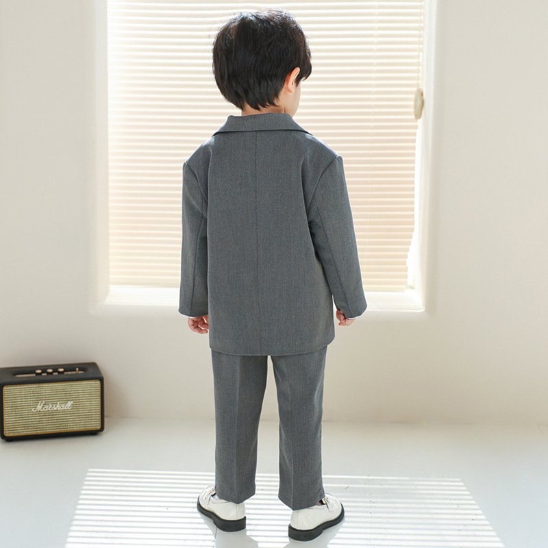 children's casual suits, British style handsome suits for boys two pieces set - Image 5