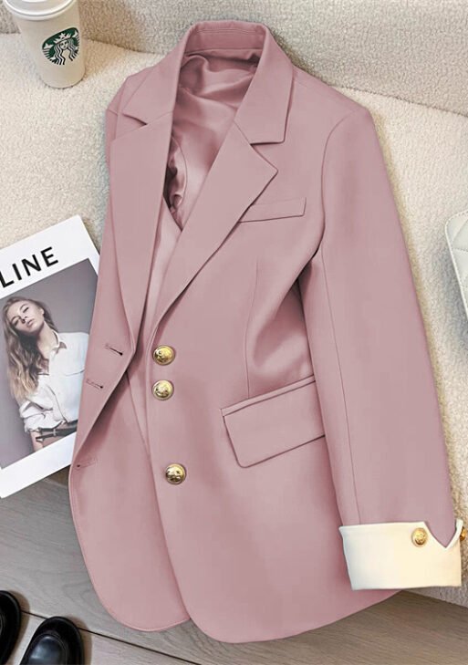Korean style Casual suit jacket for women 2025