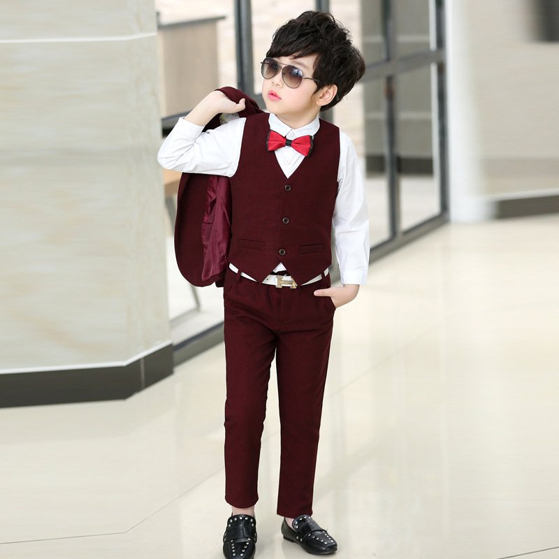 New Korean children's clothing for spring and autumn, small three-piece suits, - Image 3
