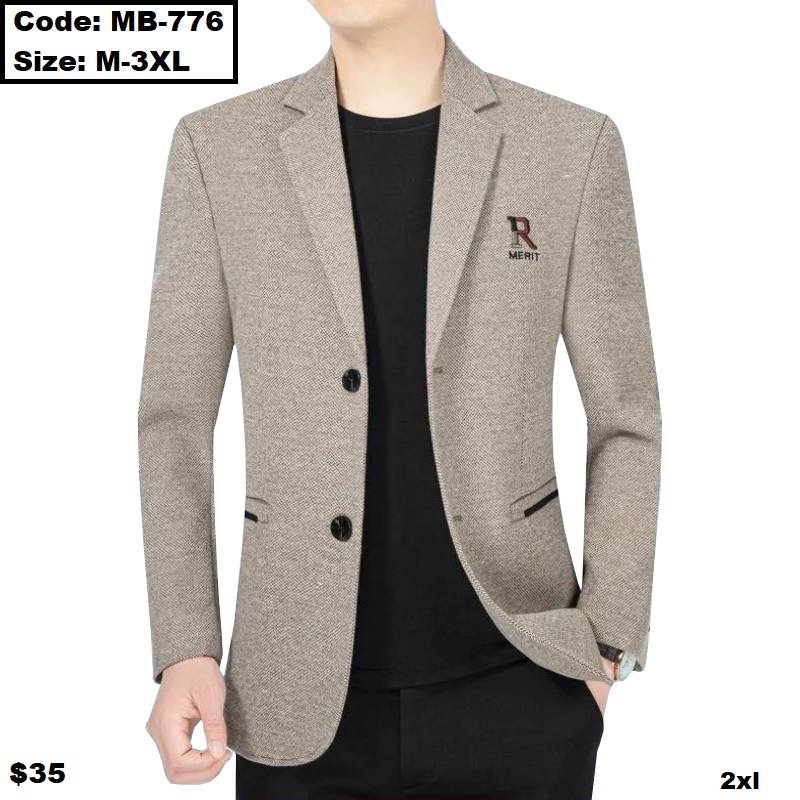 Premium Men’s Classic Wool Blend Blazer – MB-776