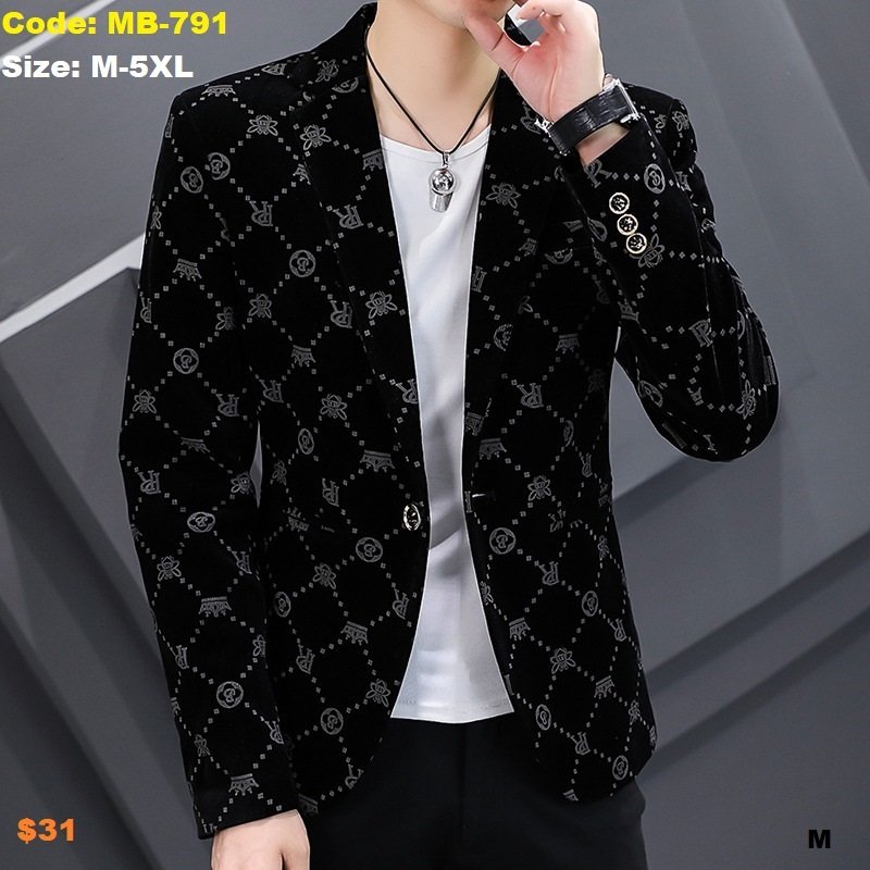 Premium Men’s Classic Wool Blend Blazer – MB-791
