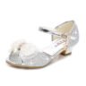Korean soft-soled princess shoes & Girls sandal - White