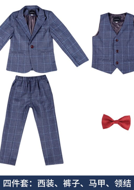 Children's small suit autumn and winter new stylish Blazer 5 pieces Set