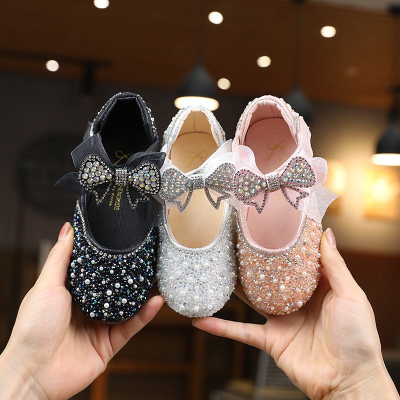 Girls Shoes Children's Princess Leather Shoes.