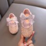 Girls Shoes Children's Princess Leather Shoes. - Orange