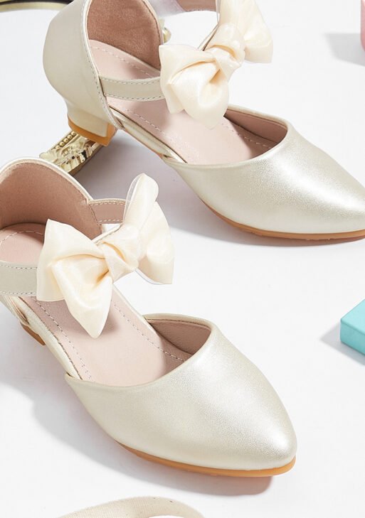 2025 Pointed Hollow High Heel Bow Princess Shoes.